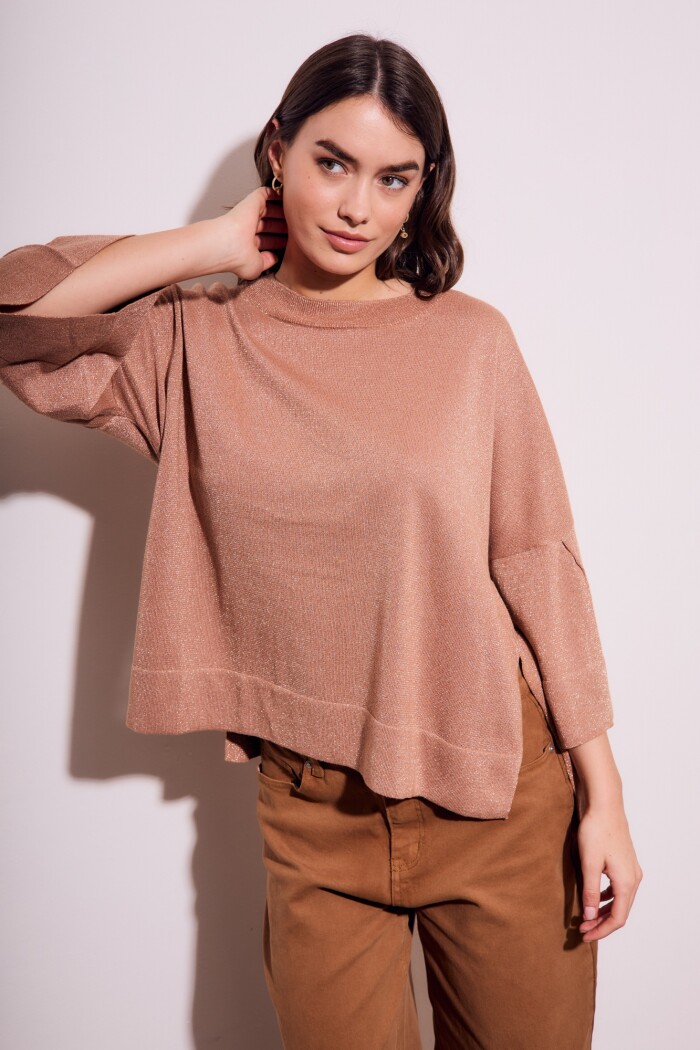 Sweater Manga Volado Mocha