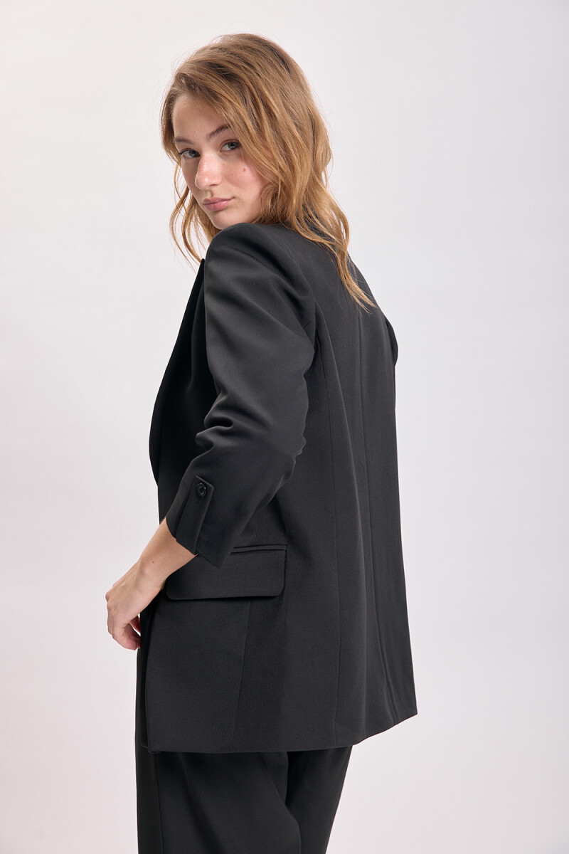 Blazer manga 3/4 Negro