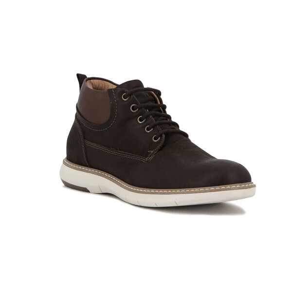 Starsax Botin Cuero Casual Hombre Acordonado - Café Cafe