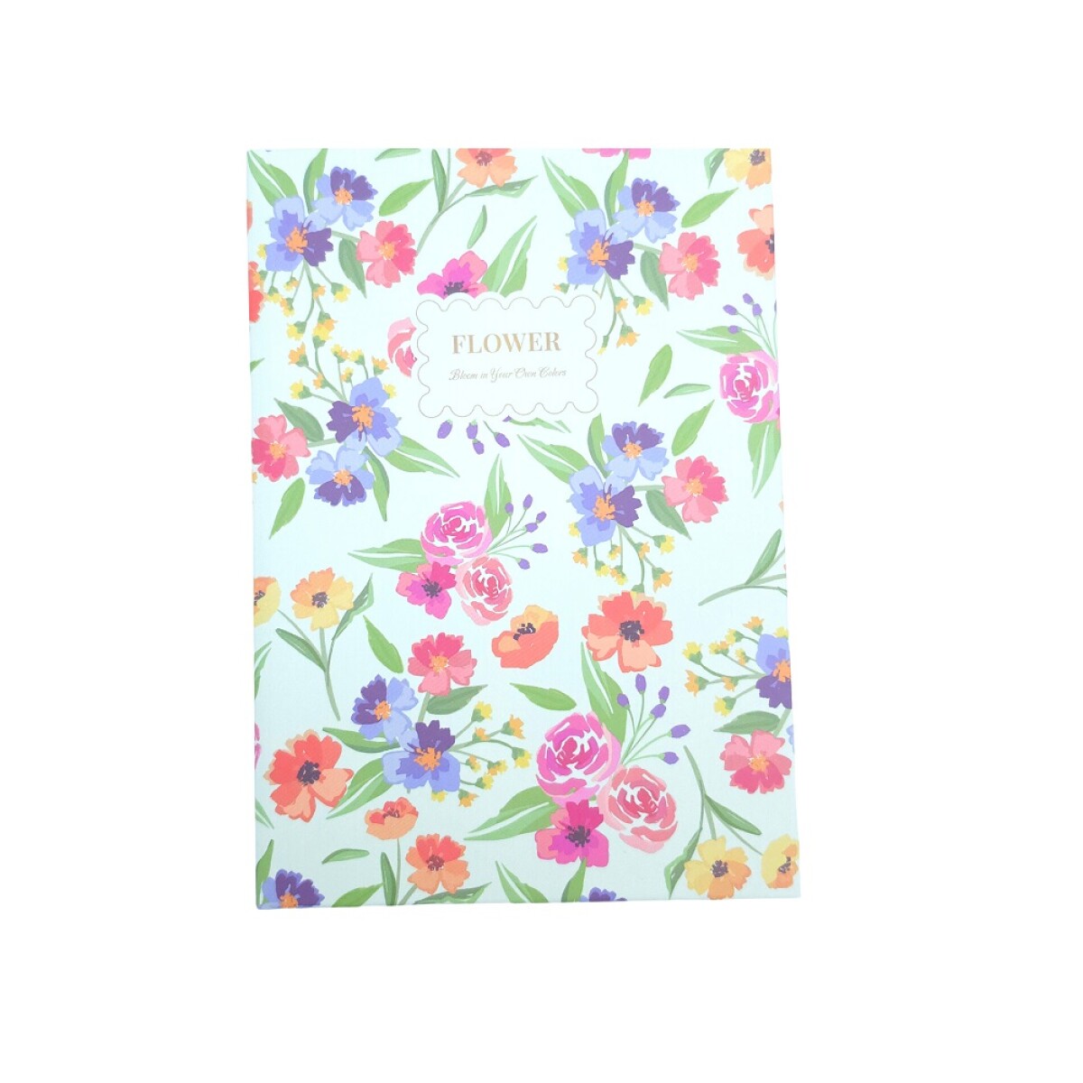Cuaderno floreado - verde 