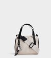 Cartera Bowling Con Charm Blanco Crudo