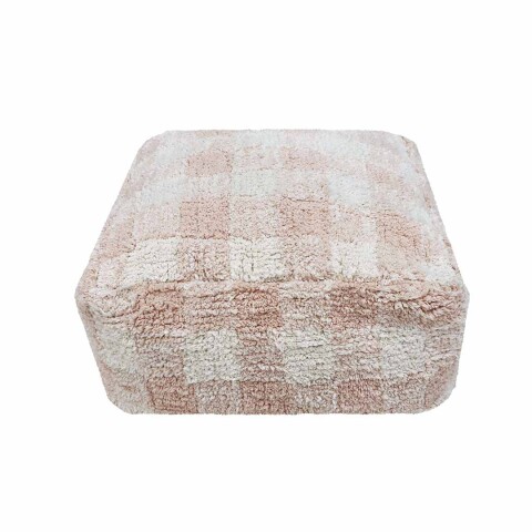 Pouf lavable - Vichy Rosa