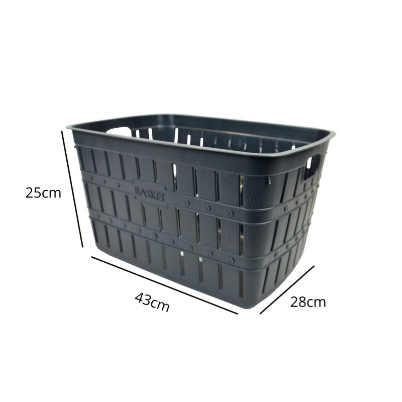 Cesto para ropa símil bambú 20 lts GRIS