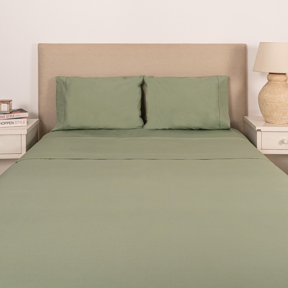 Sábana Col. Basic Verde Twin