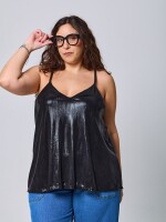 Musculosa Dance Negra rayas