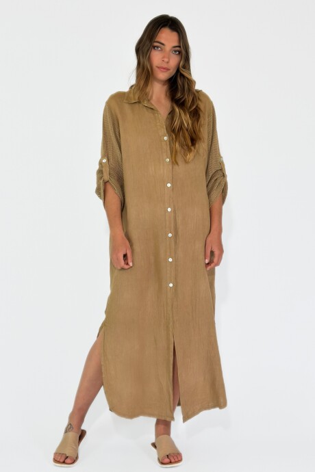 VESTIDO VENETO Camel