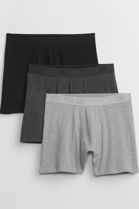 Boxer Básico Pack X 3 Combinado Hombre True Black Multi