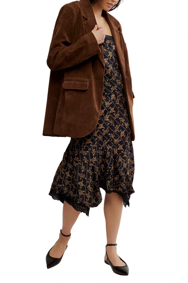 PAPER CUT VEGAN BLAZER Marron