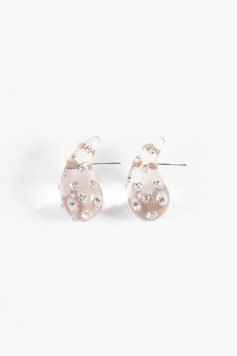Aros gota XL strass multicolor