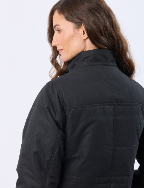 CAMPERA DE ABRIGO CON FORRO DE SHERPA Negro