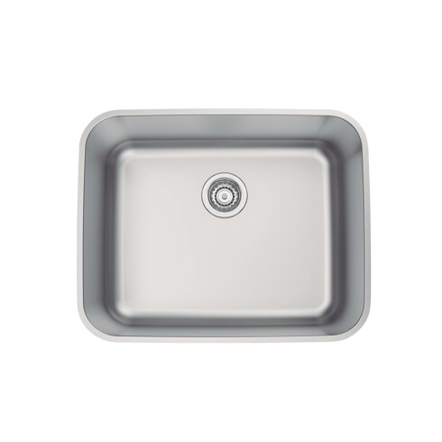 PILETA DE COCINA VALVULA 4 1/2 REBOSADERO 180 MM SATINADA 000