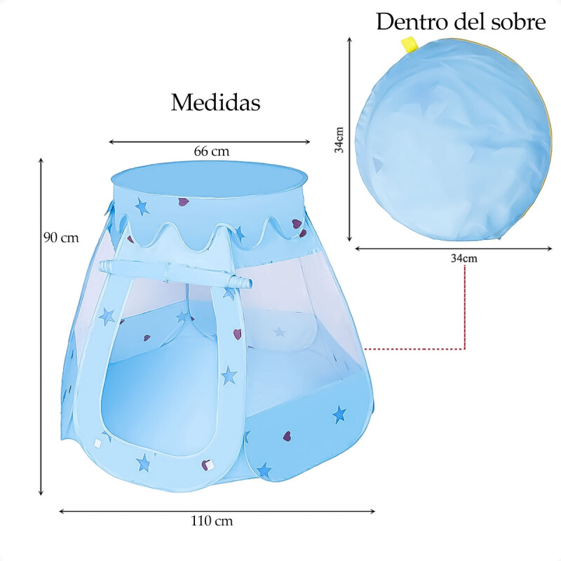 Carpa Tienda Para Juegos Bebés Niños y Niñas Celeste