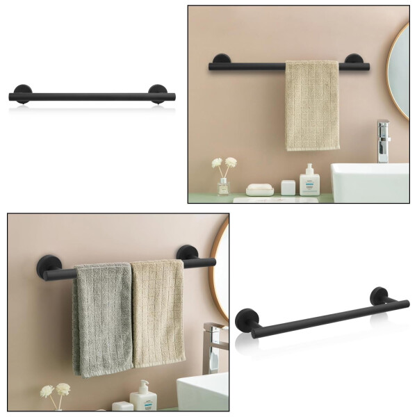 Set De Accesorios Para Baño Juego 5 Piezas Acero Inoxidable IMBACK Color Negro Set De Accesorios Para Baño Juego 5 Piezas Acero Inoxidable IMBACK Color Negro