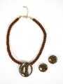Collar Mabel, Set Collar Y Caravanas Color Unico