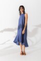 Vestido Folk Long Azul Piedra