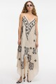 VESTIDO ASIMETRICO Beige