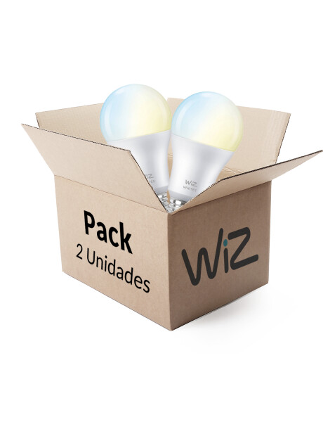Pack 2 unidades lámparas LED WIZ Wifi Blanca cálida/fría 9W E27 Pack 2 unidades lámparas LED WIZ Wifi Blanca cálida/fría 9W E27
