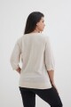 Sweater manga 3/4 BEIGE