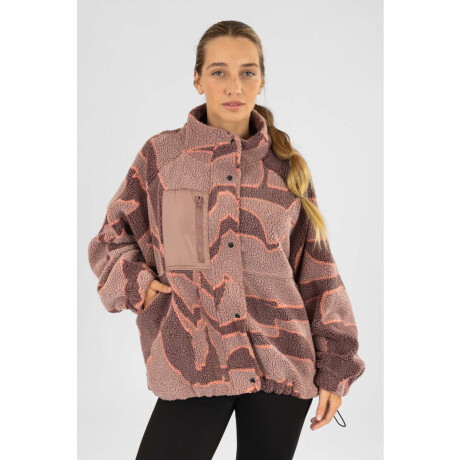 Campera burgundy sherpa Rosa antique