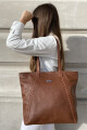 Bolso Sur Cognac Esterillado