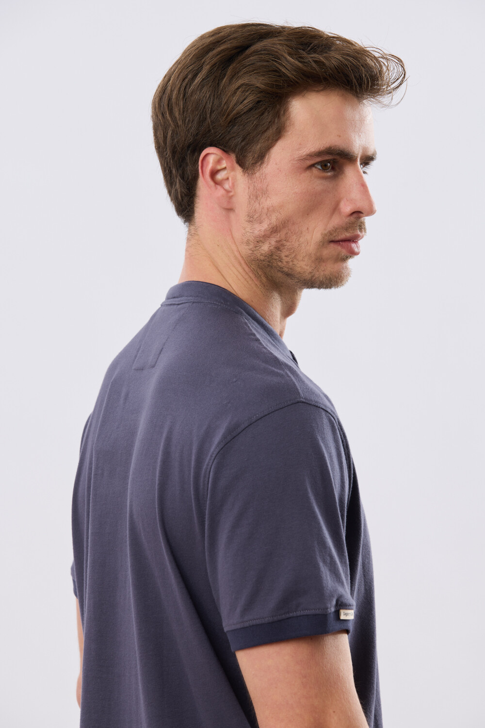 REMERA POLO CUELLO MAO Azul