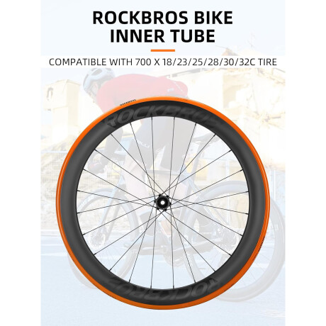 Rockbros - Tubo Interior de Bicicleta 39210020001 - 700X18/23/25/28/30/32C. Válvula Presta. 001