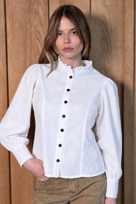 Camisa Mecha Puro Lino Blanco