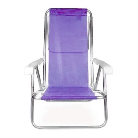Reposera Silla Mor 8 Posiciones Reclinable Aluminio Playa Color Violeta Reposera Silla Mor 8 Posiciones Reclinable Aluminio Playa Color Violeta