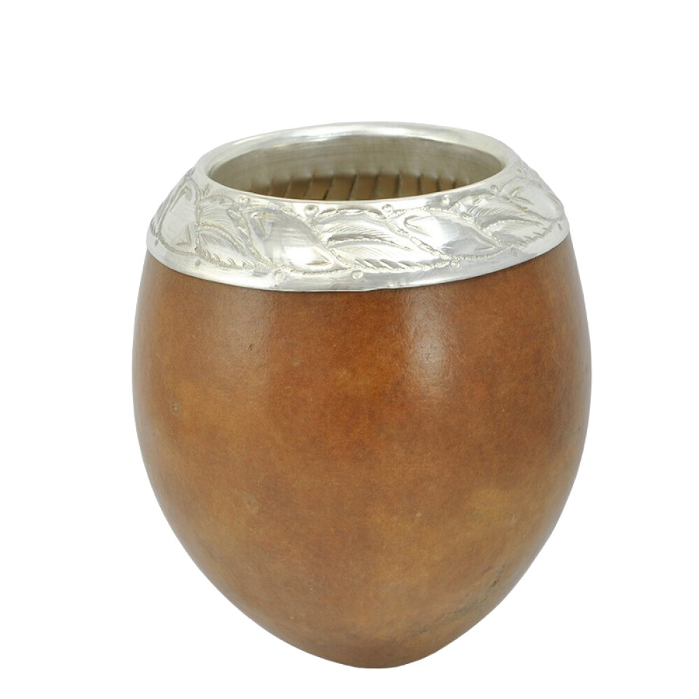 Mate Con Virola De Plata 1,5 Cincelada Mate Con Virola De Plata 1,5 Cincelada