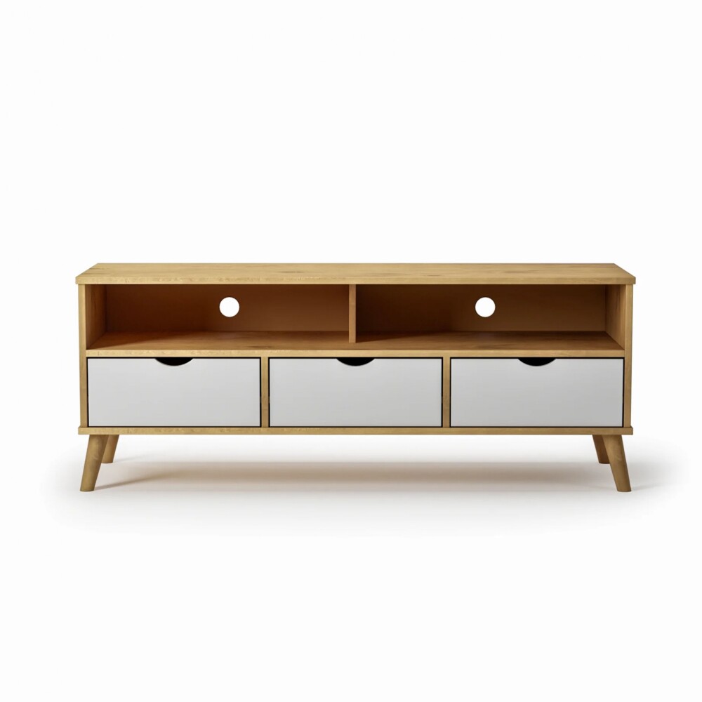 Rack 3 Cajones Madera - Linea Dublin Blanco