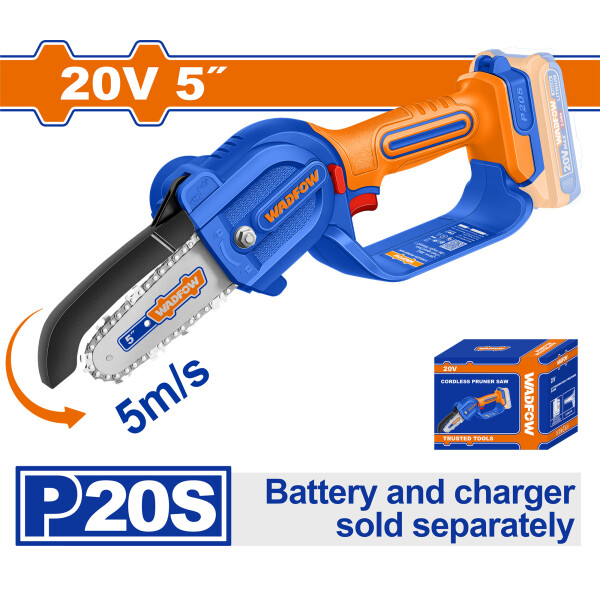MINI MOTOSIERRA A BATERIA 5´´ 20V P20S S/BAT - WCLP550 WADFOW MINI MOTOSIERRA A BATERIA 5´´ 20V P20S S/BAT - WCLP550 WADFOW
