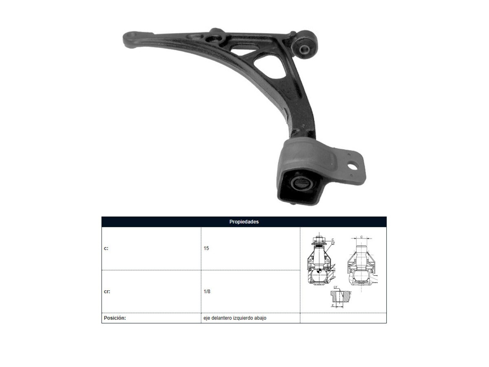 Parilla De Suspension Delantera Peug 405 87-01 Izq 