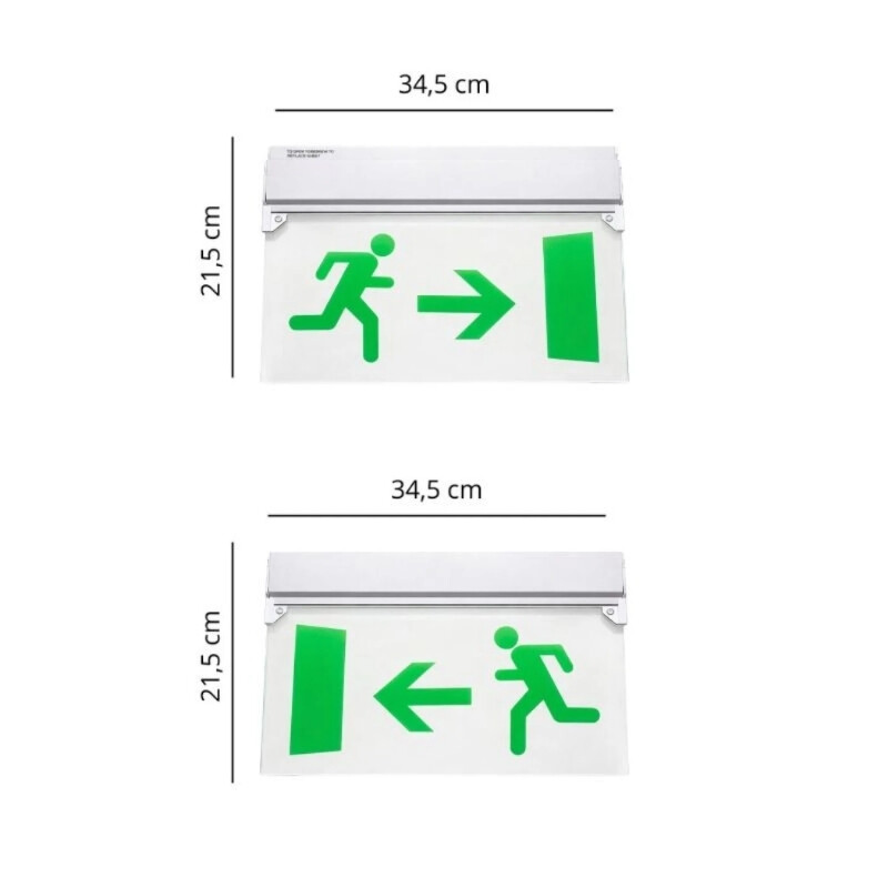 CARTEL DE SALIDA - DERECHA Cartel LED Emergencia Derecha o Izquierda