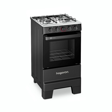 COCINA A GAS HOGARON GALWAY Cocina A Gas HOGARON Galway 4 Hornallas Mesa Acero Inoxidable, Horno 50L Limpia Fácil Y Encendido Manual - Negra