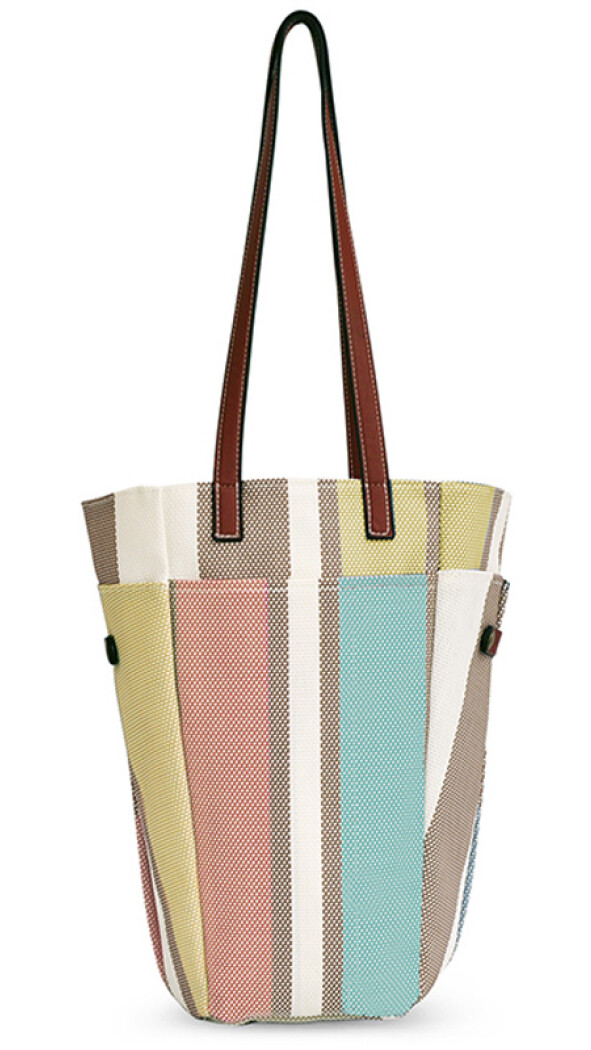 BOLSA MATERA AFRODITA DURAZNO, AQUA Y CRUDO