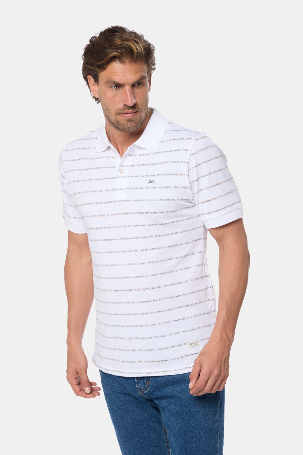 REMERA POLO ESTAMPADA Blanco