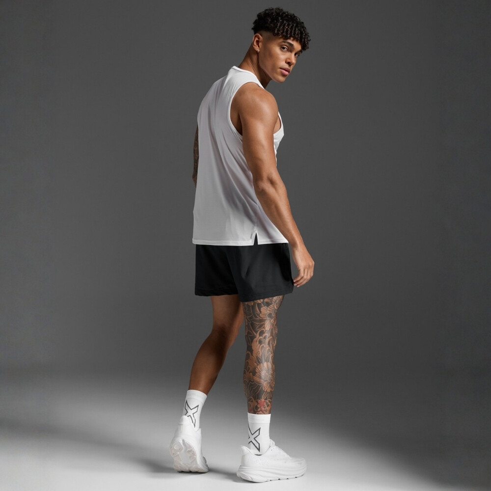 Bividi Running Aero Mesh Tank Hombre White/silver Reflective