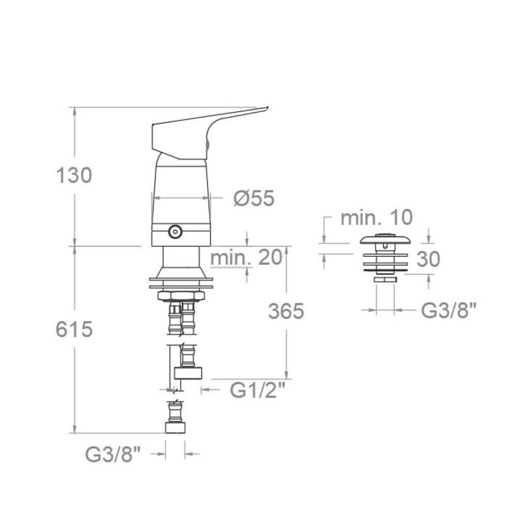 GRIFERÍA PARA BIDET MODELO URBAN CHIC NIQUELCEPILLADO SA212301NC Grifería Para Bidet Modelo Urban Chic Niquelcepillado Sa212301nc