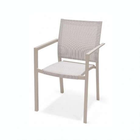 Silla De Jardín Apilable RUSTICO Urbanite Tela Resistente Al Agua - Beige Silla De Jardín Apilable RUSTICO Urbanite Tela Resistente Al Agua - Beige