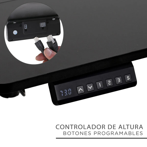 Escritorio Eléctrico Gamer Ergonómico Con Altura Ajustable NEGRO