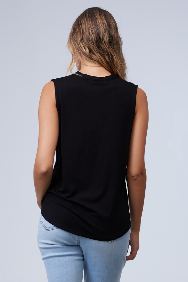 Musculosa Escote V NEGRO