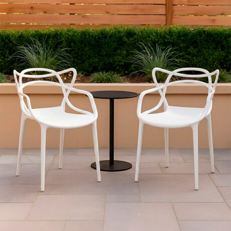 Silla Diseño Comedor Living Poliprop UV 150kg Karmen Blanco