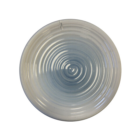 Plato Plástico Rayas 21.5 cm BCO/CELESTE
