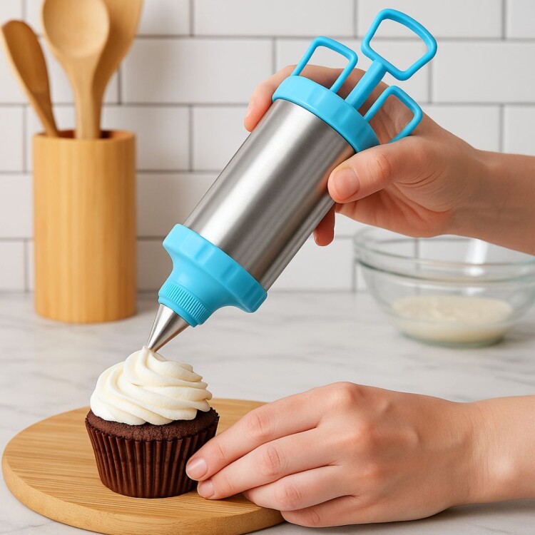 MANGA DISPENSADOR DE MASAS PARA REPOSTERIA CON 4 PUNTEROS MANGA DISPENSADOR DE MASAS PARA REPOSTERIA CON 4 PUNTEROS