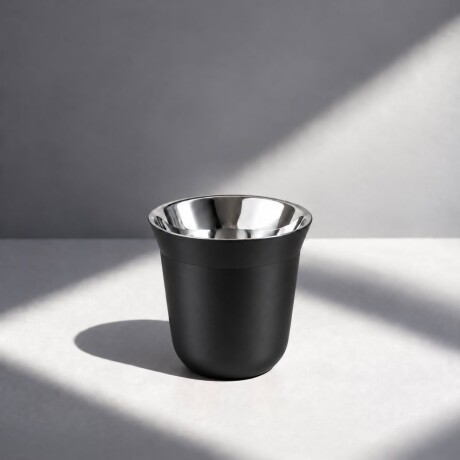 Taza de Café de Acero Inoxidable Estilo Nespresso – Negro 80 ml Taza de Café de Acero Inoxidable Estilo Nespresso – Negro 80 ml