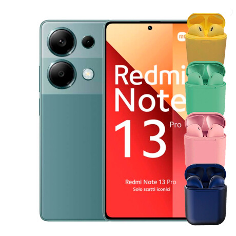 Redmi Note 13 Pro 4g 12gb De Ram 512gb 200mp + Auriculares Verde Claro