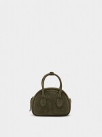 Bolso Bowling De Piel verde