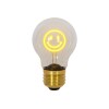 Veladora tipo bombilla de luz diseño de sonrisa Veladora tipo bombilla de luz diseño de sonrisa