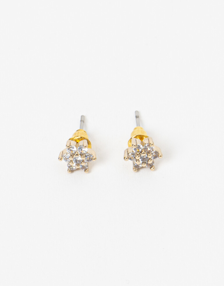 Aros Pasantes Strass Aros Pasantes Con Cubic Zirconia - Dorado
