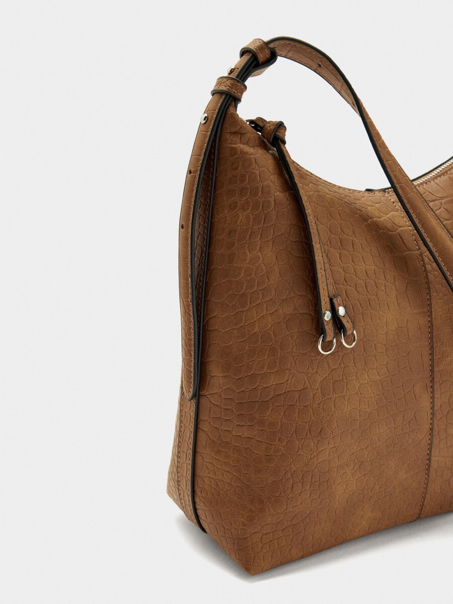 Bolso De Hombro Con Grabado Animal camel